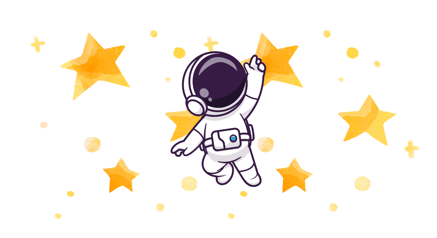 Banner panorâmico de um astronauta flutuando no espaço com a Terra ao fundo